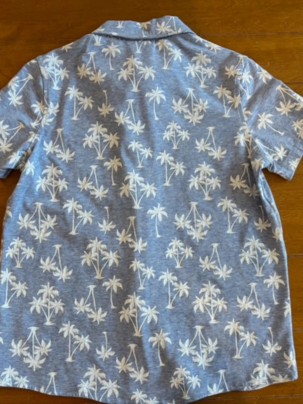Andy & Evan Boys Light Blue Short Sleeve Button Down Polo w/ Palm Springs Sz 8